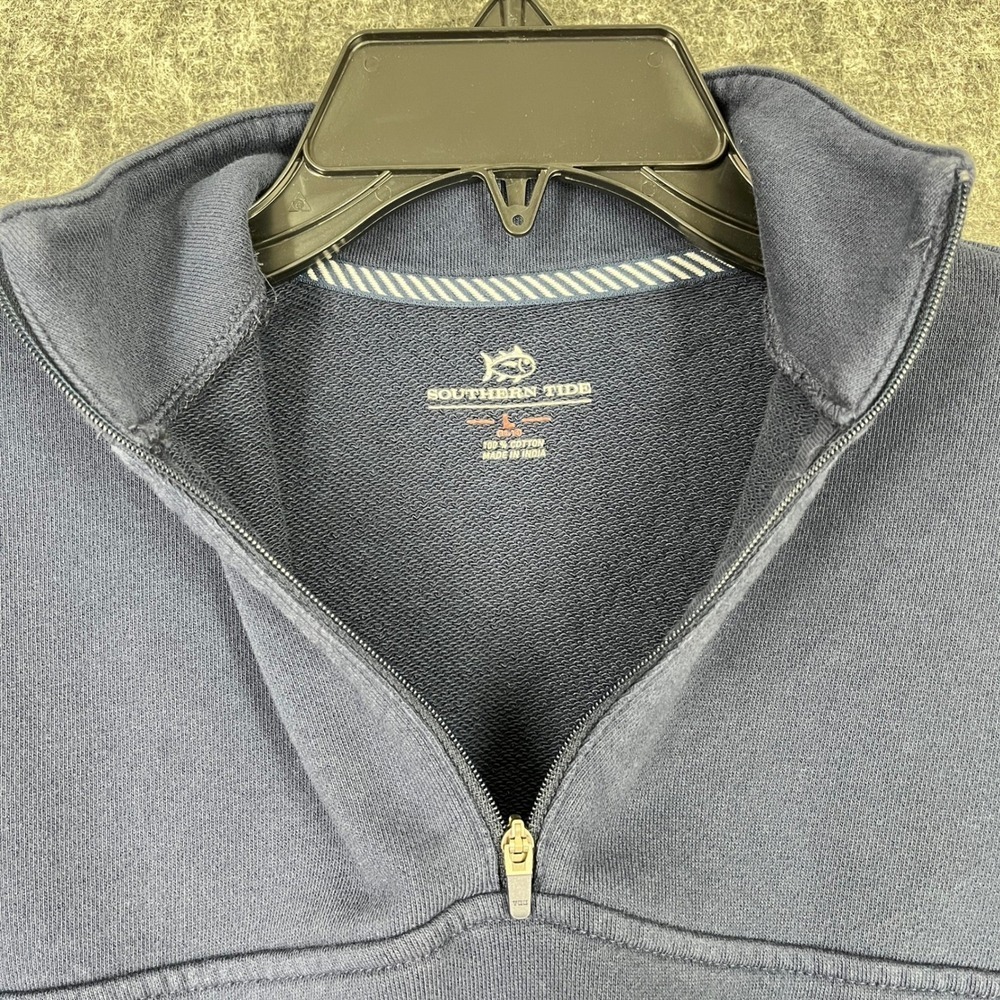 Southern Tide Sweater Womens L 1/4 Zip Sweatshirt Preppy Coastal Yachting Golf - Picture 2 of 10